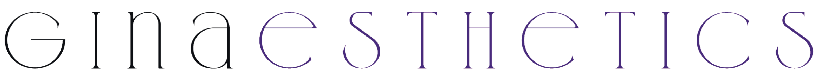 Logo of Ginaesthetaics, a professional beauty and aesthetics clinic specializing in cosmetic treatments.